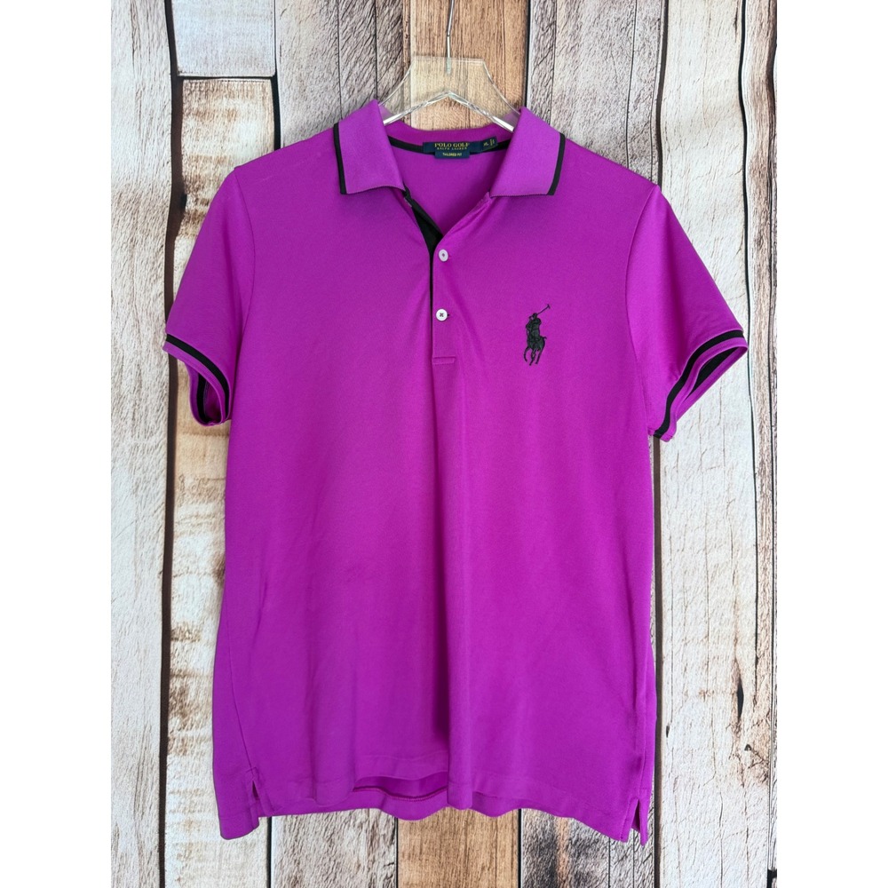 Polo Golf Ralph Lauren Tailored Fit Polo Shirt Fuchsia Pony Logo Womens Size XL